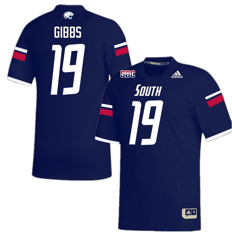 #19 Rod Gibbs South Alabama Jaguars Jerseys,College Football Uniforms,Apparels Stitched-Navy #19 Rod Gibbs South Alabama Jaguars Jerseys,College Football Uniforms,Apparels Stitched-Navy